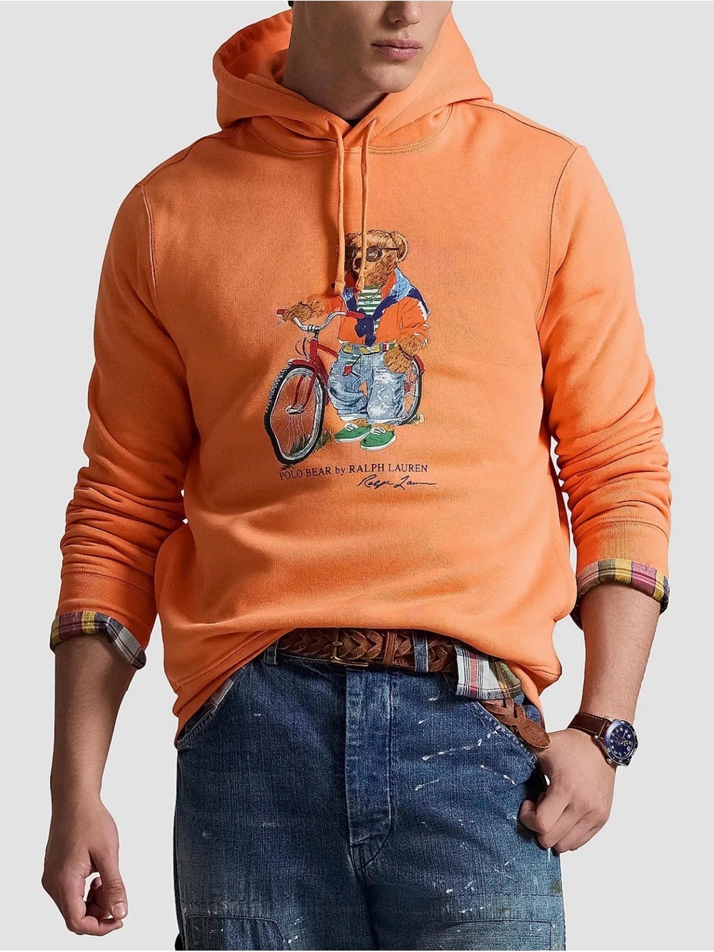 Polo by Ralph Lauren Orange Polo Bear Fleece Hoodie